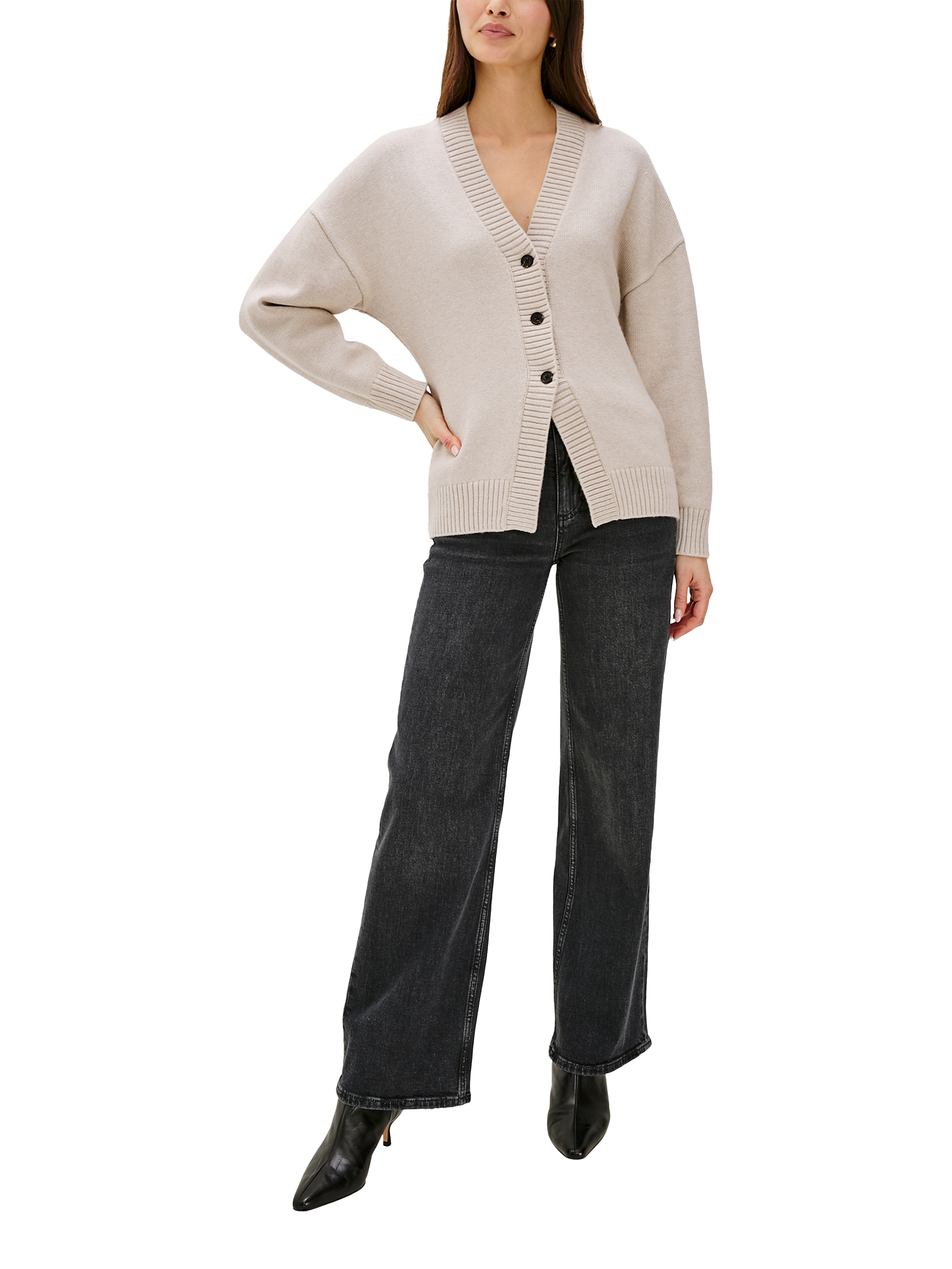 Product image 2 of 5, which shows Rails Philippa Longline Cardigan, Taupe, XS