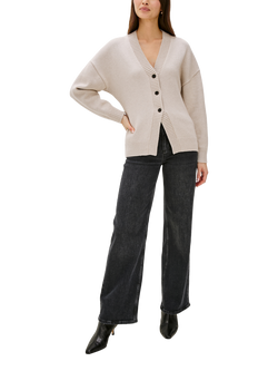 Rails Philippa Longline Cardigan, Taupe - view 2, Taupe