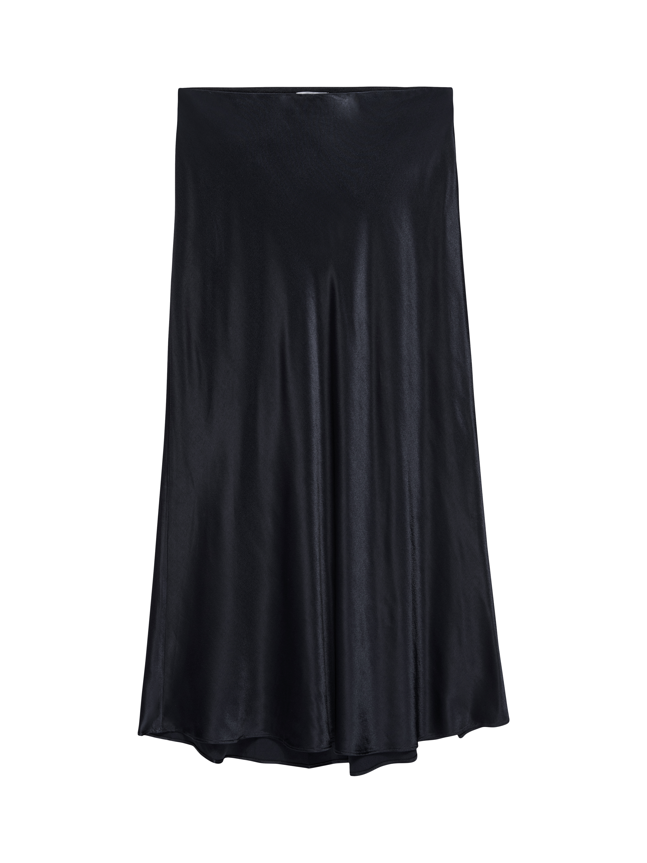 Product image 4 of 4, which shows Rails Anya Satin Midi Skirt, Black, XS