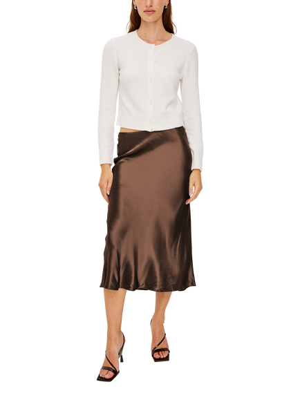 Rails Anya Satin Midi Skirt - view 2, Espresso