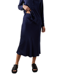 Rails Anya Satin Midi Skirt, Navy