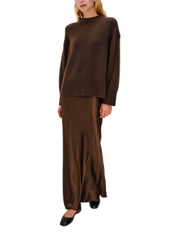 Rails Romina Satin Crepe Skirt, Espresso - view 2, Espresso