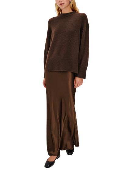 Rails Romina Satin Crepe Skirt, Espresso - view 2, Espresso