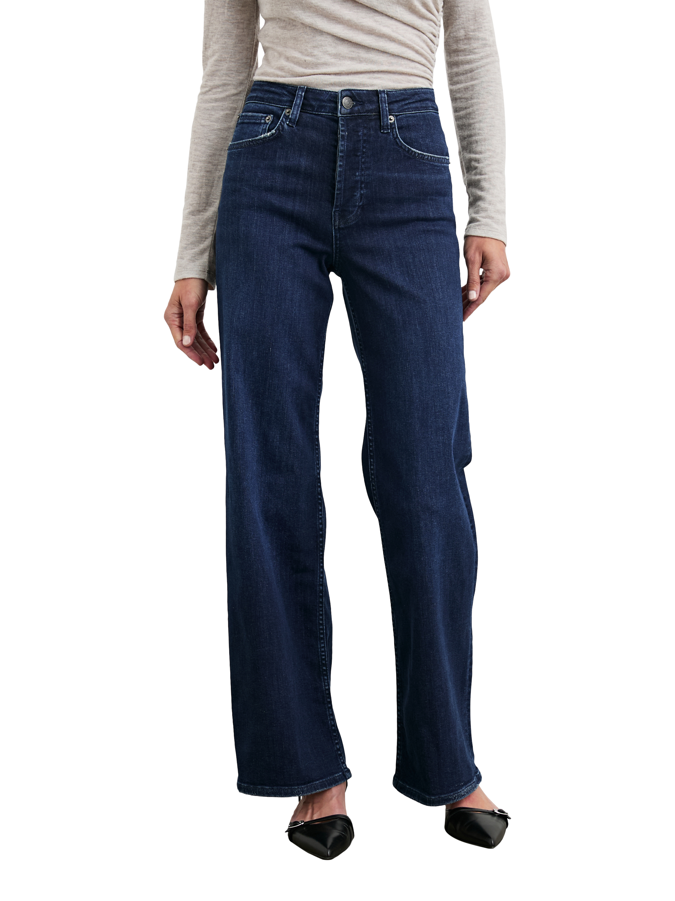 Product image 3 of 8, which shows Rails Getty High Rise Flared Jeans, After Midnight, 24