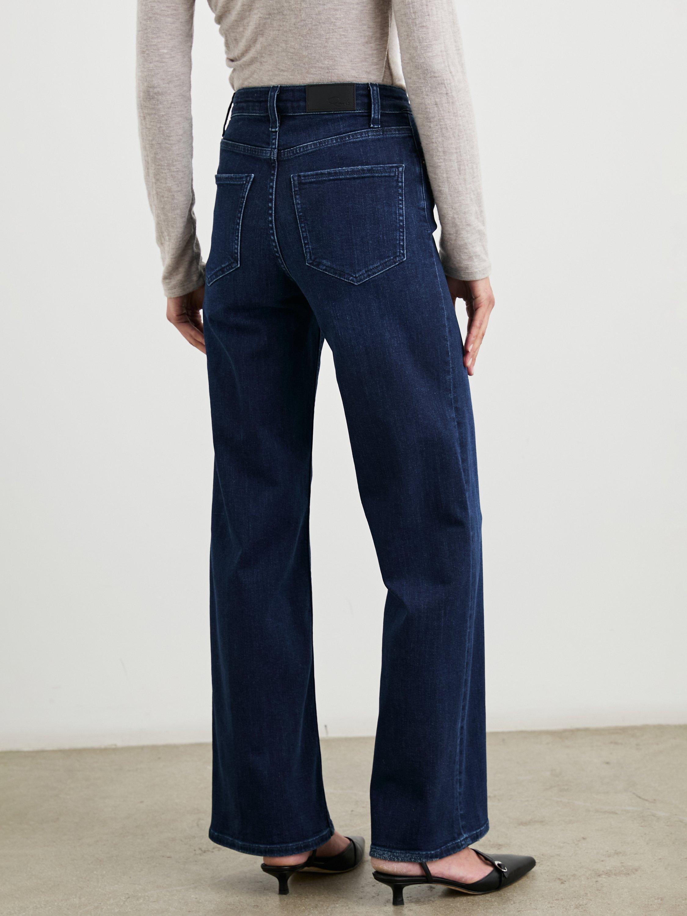 Product image 7 of 8, which shows Rails Getty High Rise Flared Jeans, After Midnight, 24
