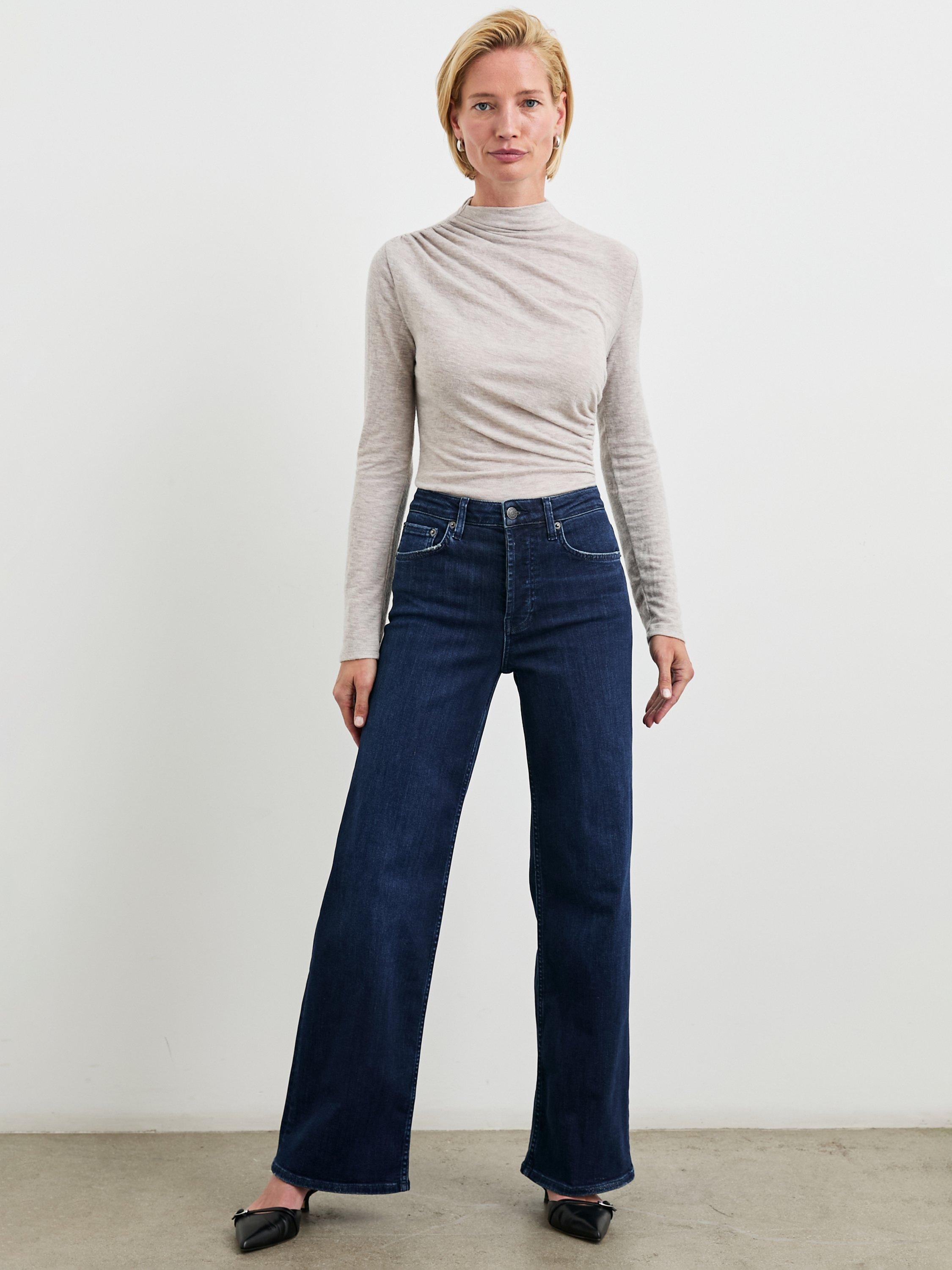Product image 8 of 8, which shows Rails Getty High Rise Flared Jeans, After Midnight, 24