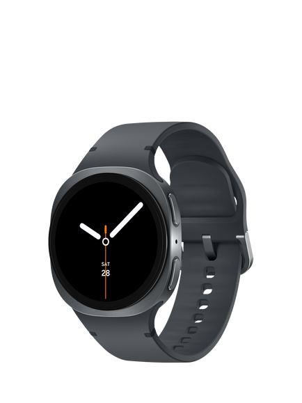Samsung Galaxy Watch8, Bluetooth, Galaxy AI, Aluminium with Silicone Strap, Graphite