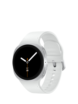 Samsung Galaxy Watch8, Bluetooth, Galaxy AI, Aluminium with Silicone Strap, Silver