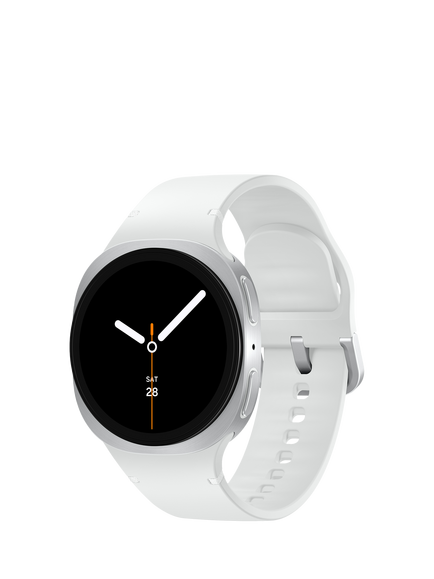 Samsung Galaxy Watch8, Bluetooth, Galaxy AI, Aluminium with Silicone Strap, Silver