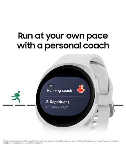 Samsung Galaxy Watch8, Bluetooth, Galaxy AI, Aluminium with Silicone Strap - view 2, Silver