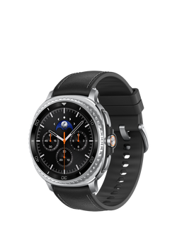Samsung Galaxy Watch8 Classic, Bluetooth, 46mm, Galaxy AI, Stainless Steel with Hybrid Strap, Black