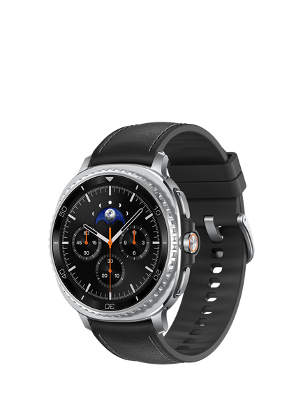 Samsung Galaxy Watch8 Classic, Bluetooth, 46mm, Galaxy AI, Stainless Steel with Hybrid Strap, Black