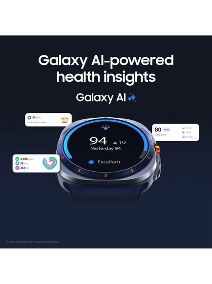 Samsung Galaxy Watch Ultra (2025), Bluetooth & 4G Cellular, 47mm, Galaxy AI, Titanium with Silicone Strap - view 2, Titanium Grey