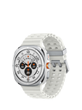 Samsung Galaxy Watch Ultra (2025), Bluetooth & 4G Cellular, 47mm, Galaxy AI, Titanium with Silicone Strap, Titanium White