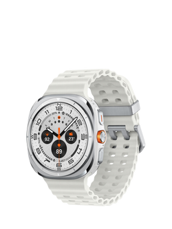 Samsung Galaxy Watch Ultra (2025), Bluetooth & 4G Cellular, 47mm, Galaxy AI, Titanium with Silicone Strap, Titanium White