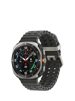 Samsung Galaxy Watch Ultra (2025), Bluetooth & 4G Cellular, 47mm, Galaxy AI, Titanium with Silicone Strap, Titanium Silver