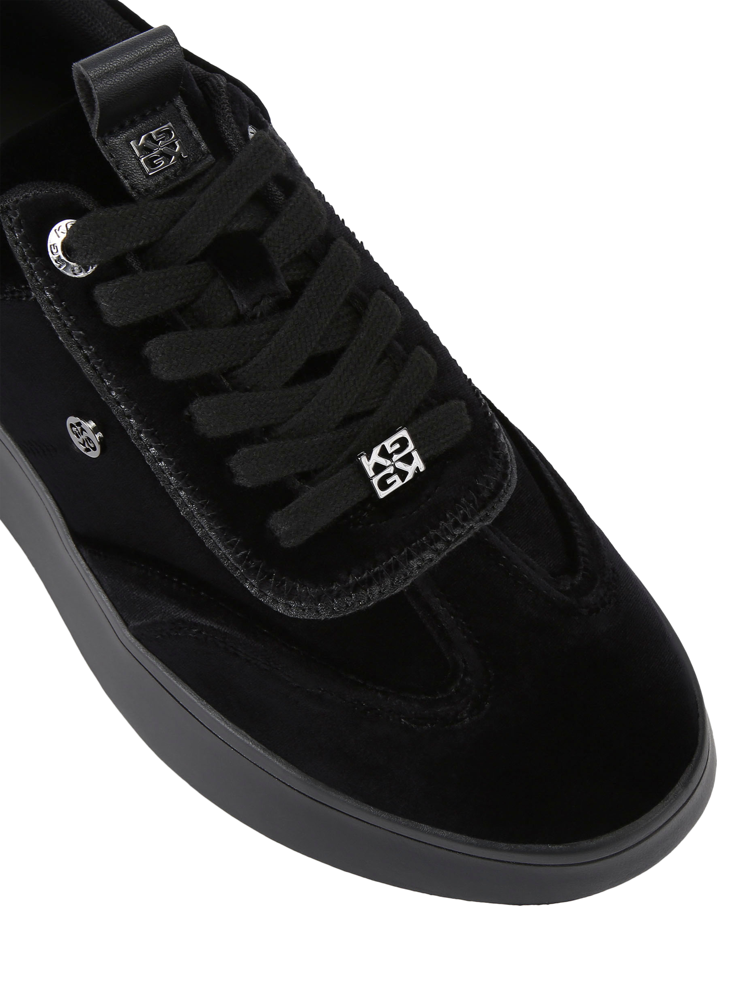 Product image 5 of 5, which shows KG Kurt Geiger Lemon Lace Up Trainers, Black, 3