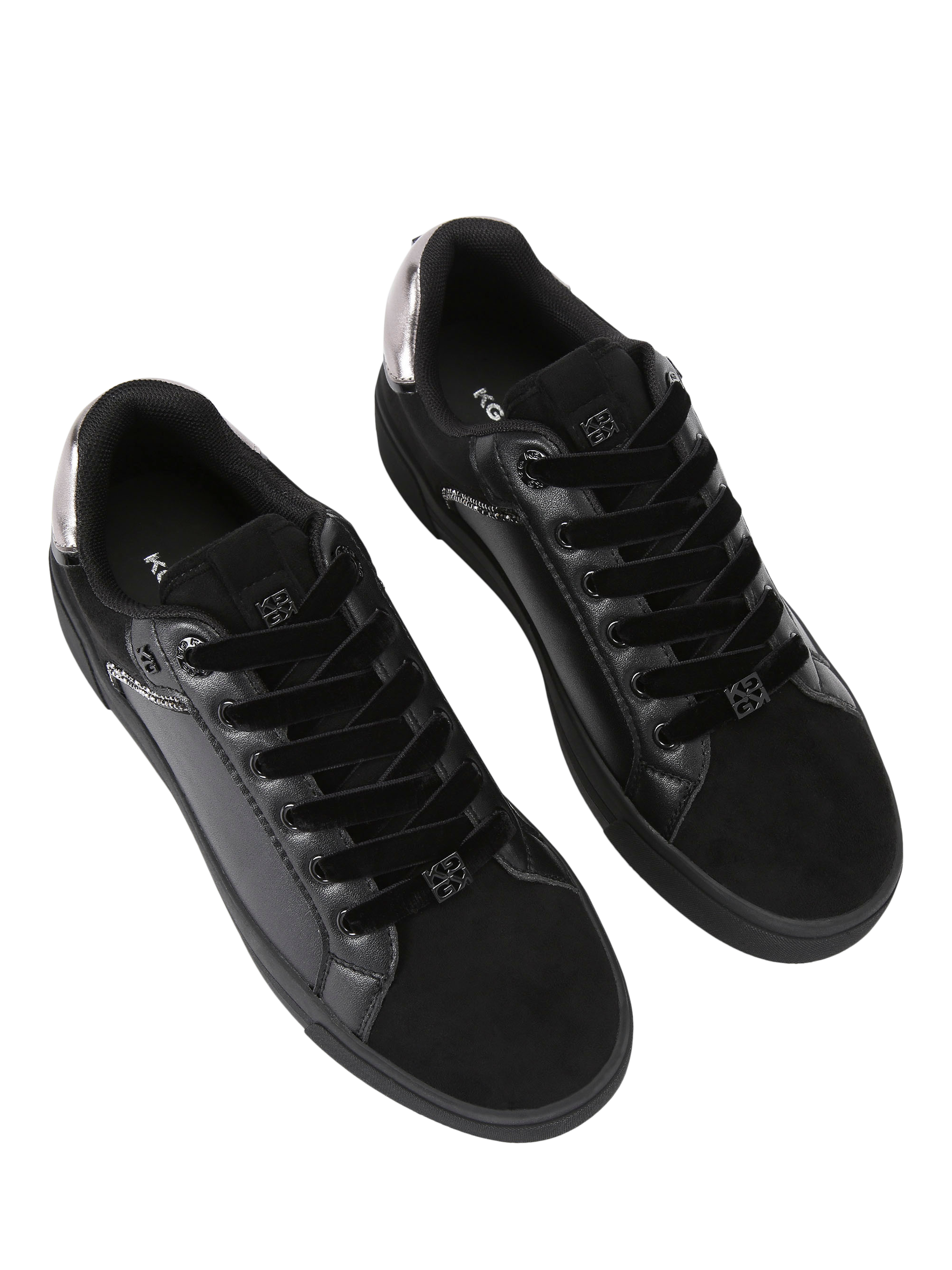 Product image 3 of 5, which shows KG Kurt Geiger Lillian 2 Lace Up Trainers, Black, 3