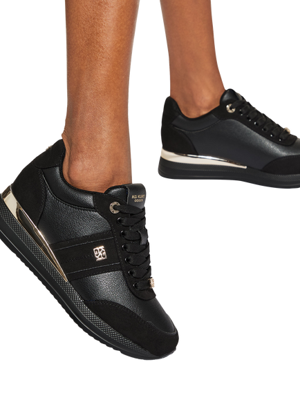 KG Kurt Geiger Lina Lace Up Trainers - view 2, Black