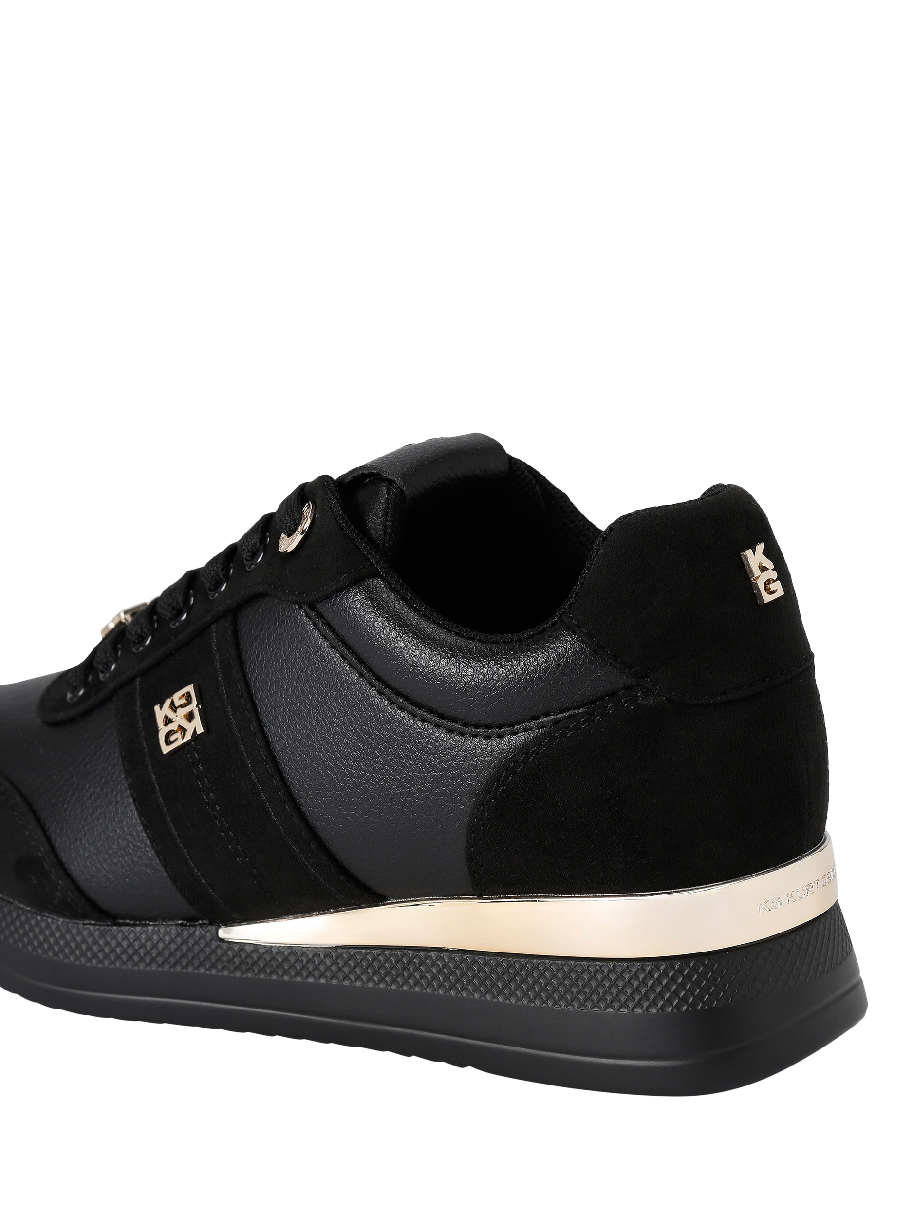 Product image 4 of 5, which shows KG Kurt Geiger Lina Lace Up Trainers, Black, 3