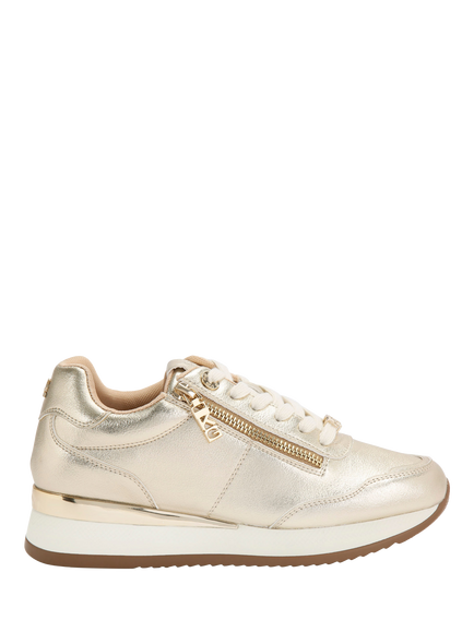 KG Kurt Geiger Lina Lace Up Fashion Trainers, Gold, Gold