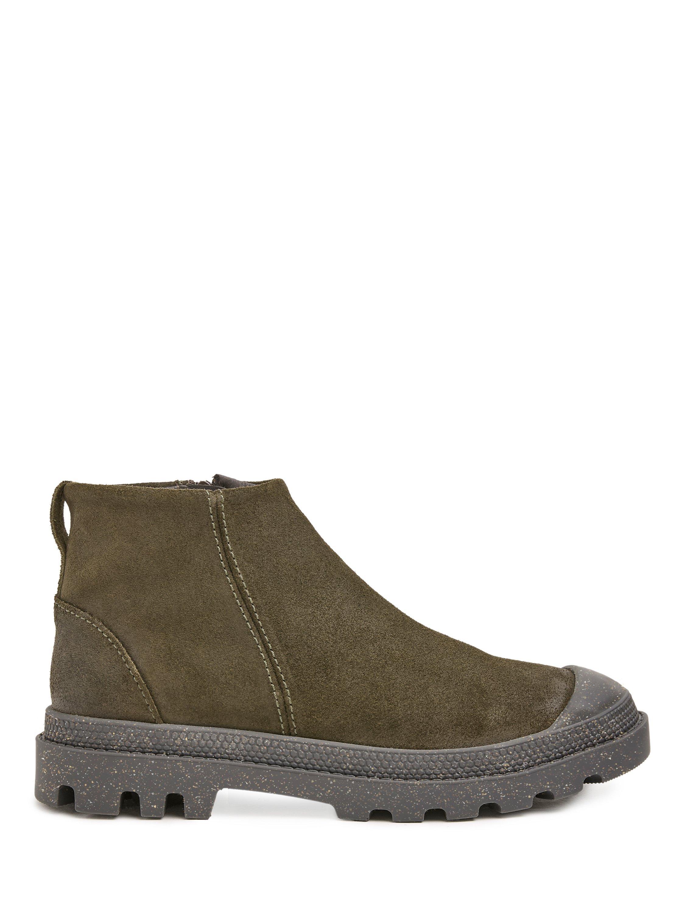 Product image 1 of 7, which shows Celtic & Co. Suede Toe Cap Ankle Boots, Khaki, EU36