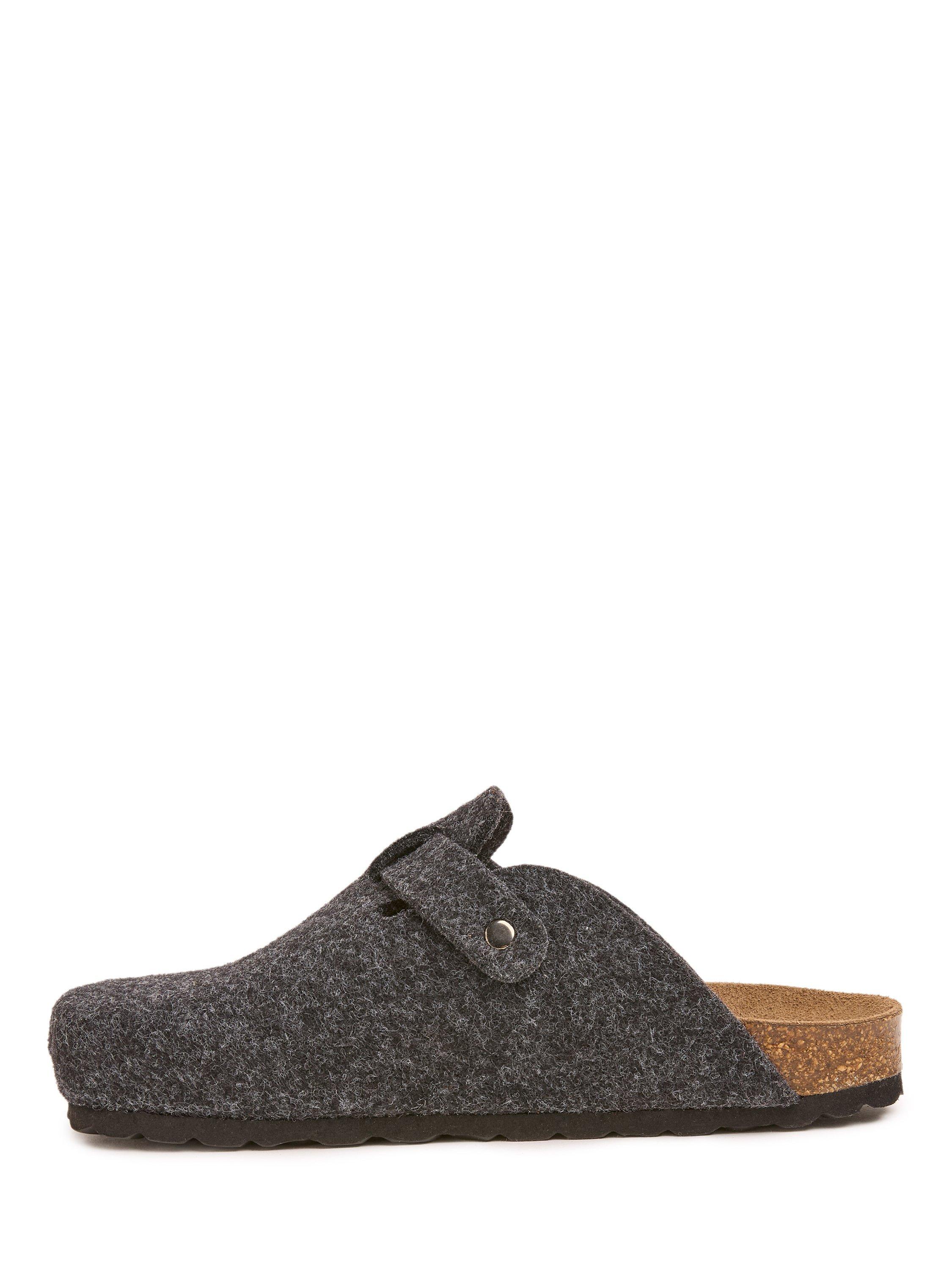 Product image 1 of 7, which shows Celtic & Co. Felt Clogs, Charcoal, EU36