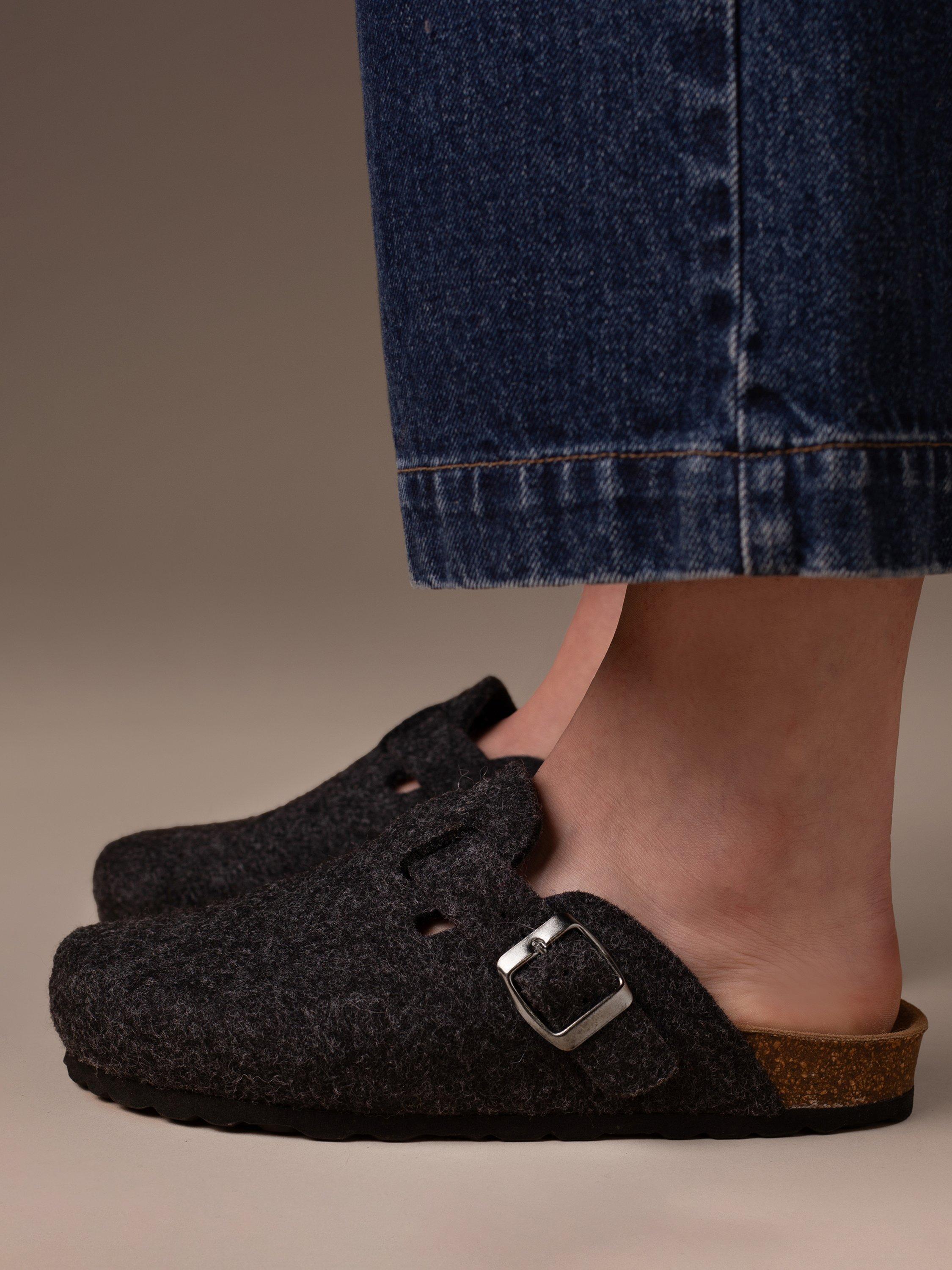 Product image 2 of 7, which shows Celtic & Co. Felt Clogs, Charcoal, EU36