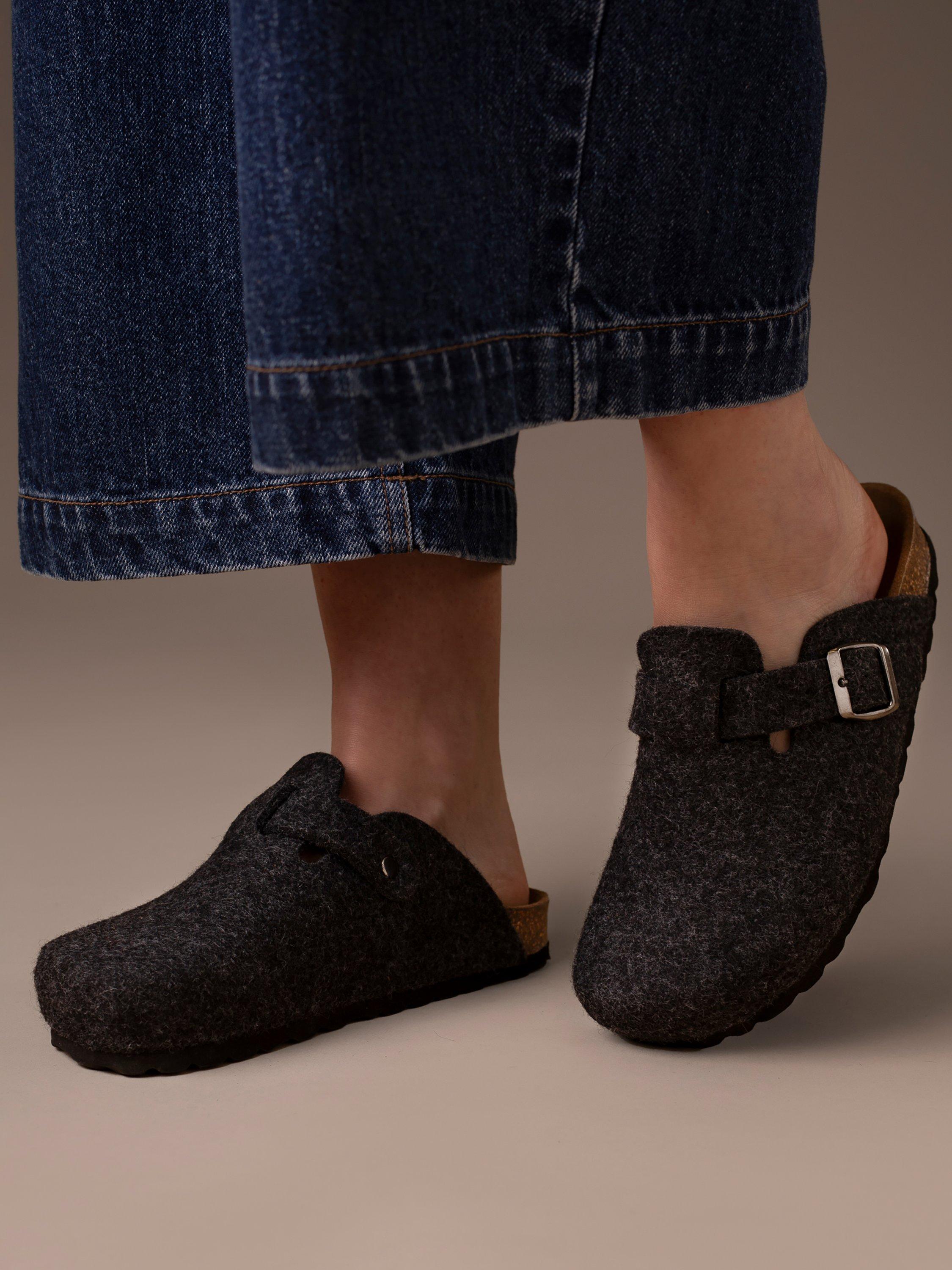Product image 3 of 7, which shows Celtic & Co. Felt Clogs, Charcoal, EU36
