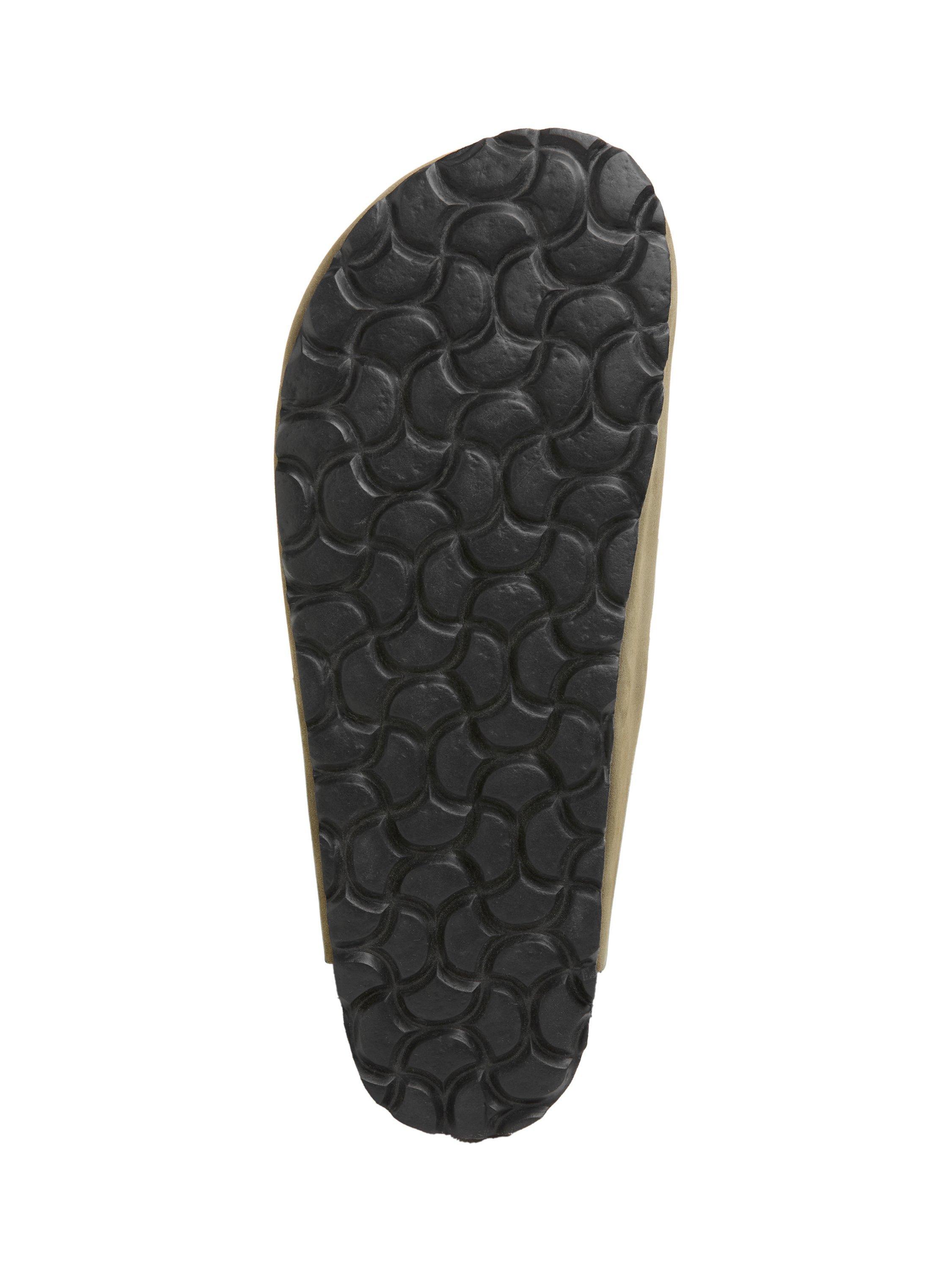 Product image 6 of 6, which shows Celtic & Co. Nubuck and Sheepskin Clogs, Khaki, EU36