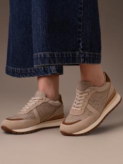 Celtic & Co. Wool Panel Lace Up Trainers - view 2, Neutral