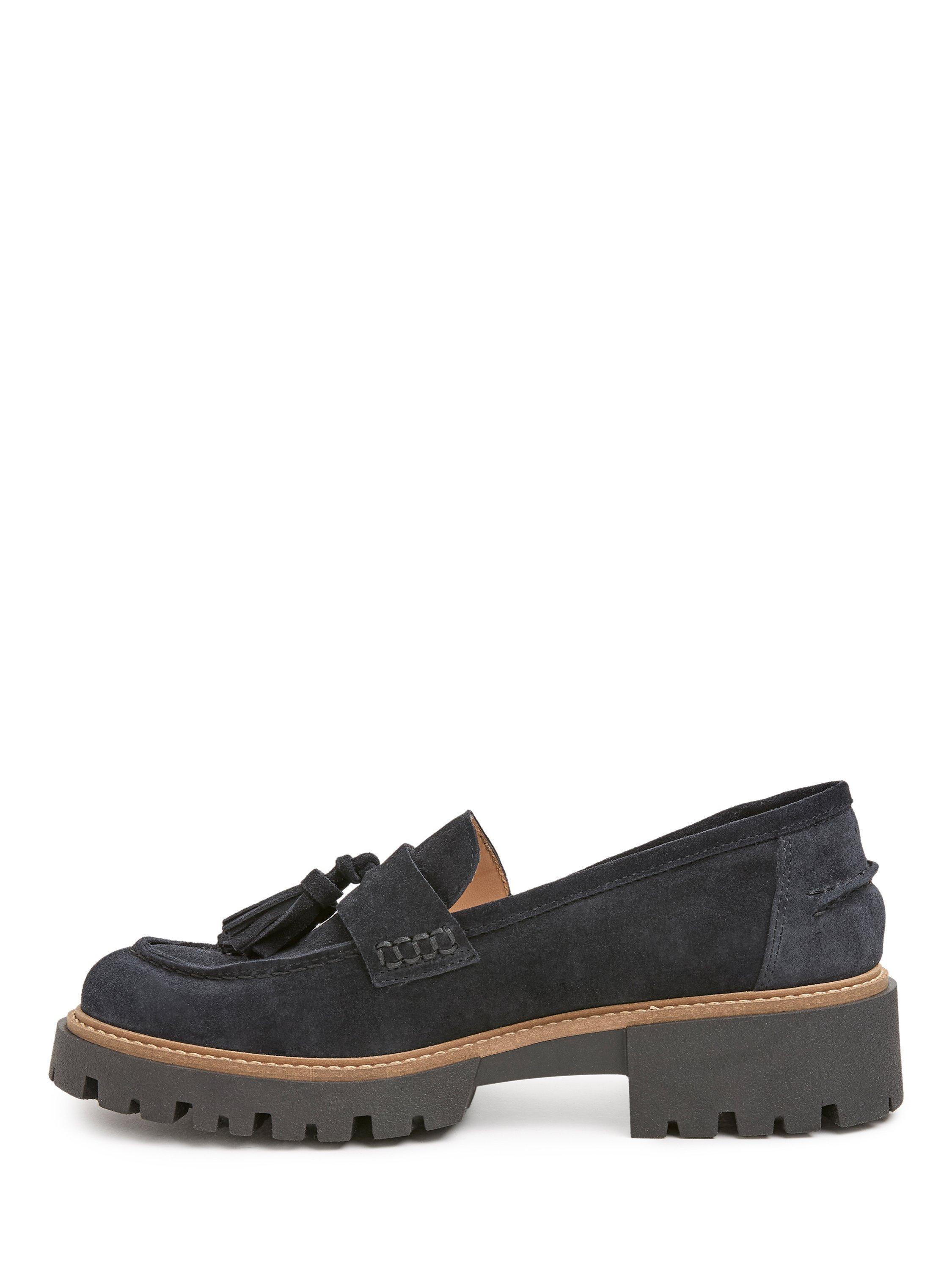 Product image 4 of 7, which shows Celtic & Co. Tassel Suede Loafers, Navy, EU36