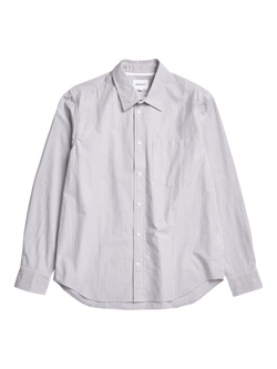 Norse Projects Cotton Check Long Sleeve Collar Shirt, Oatmeal