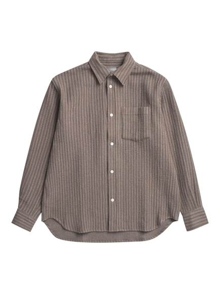 Norse Projects Ole Wool Blend Regular Fit Overshirt, Seal Brown, Seal Brown