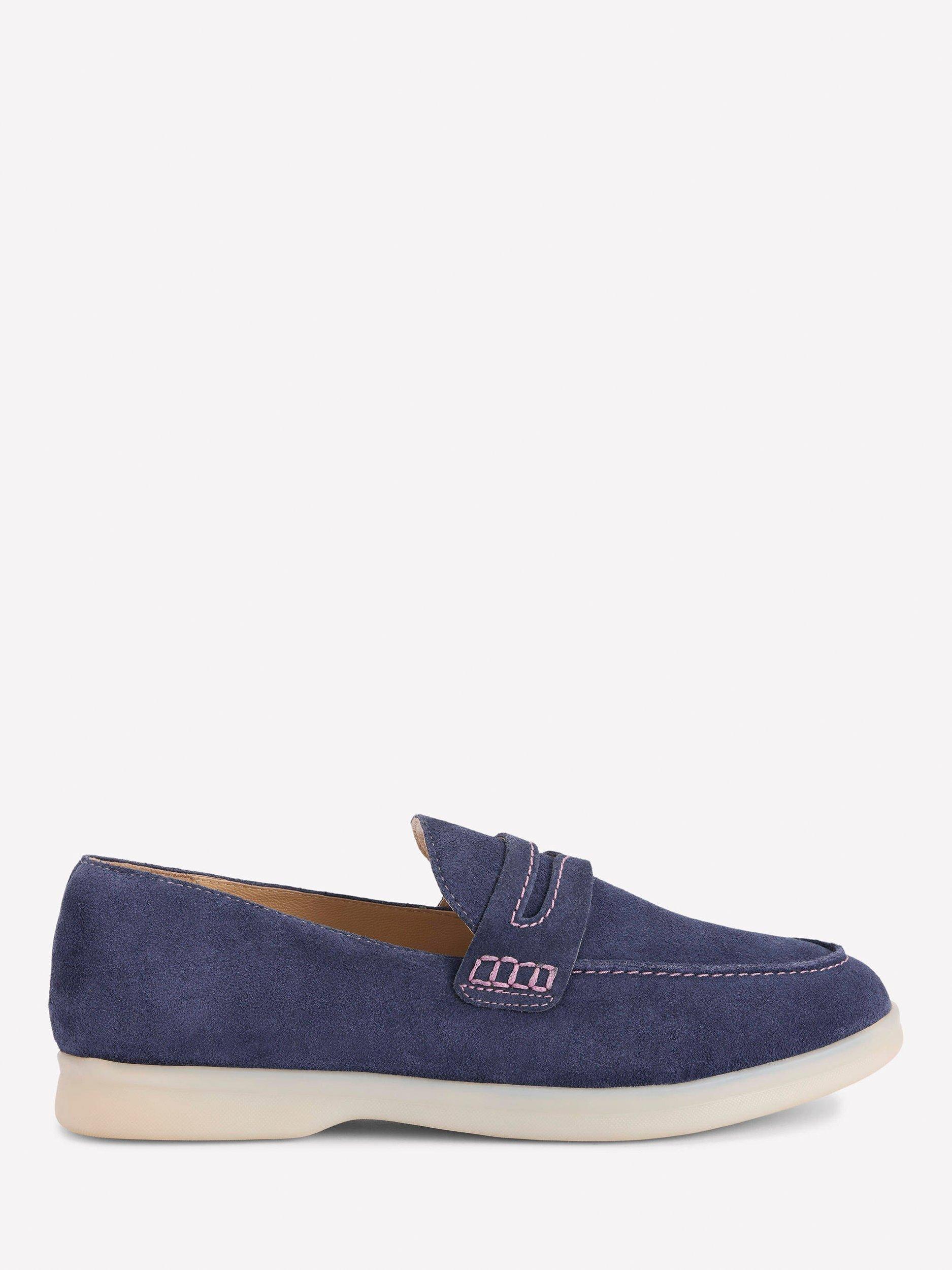 Product image 1 of 5, which shows Boden Easy Suede Soft Loafers, Navy, 4
