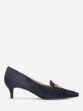Boden Iris Suede Kitten Heel Loafers, Navy