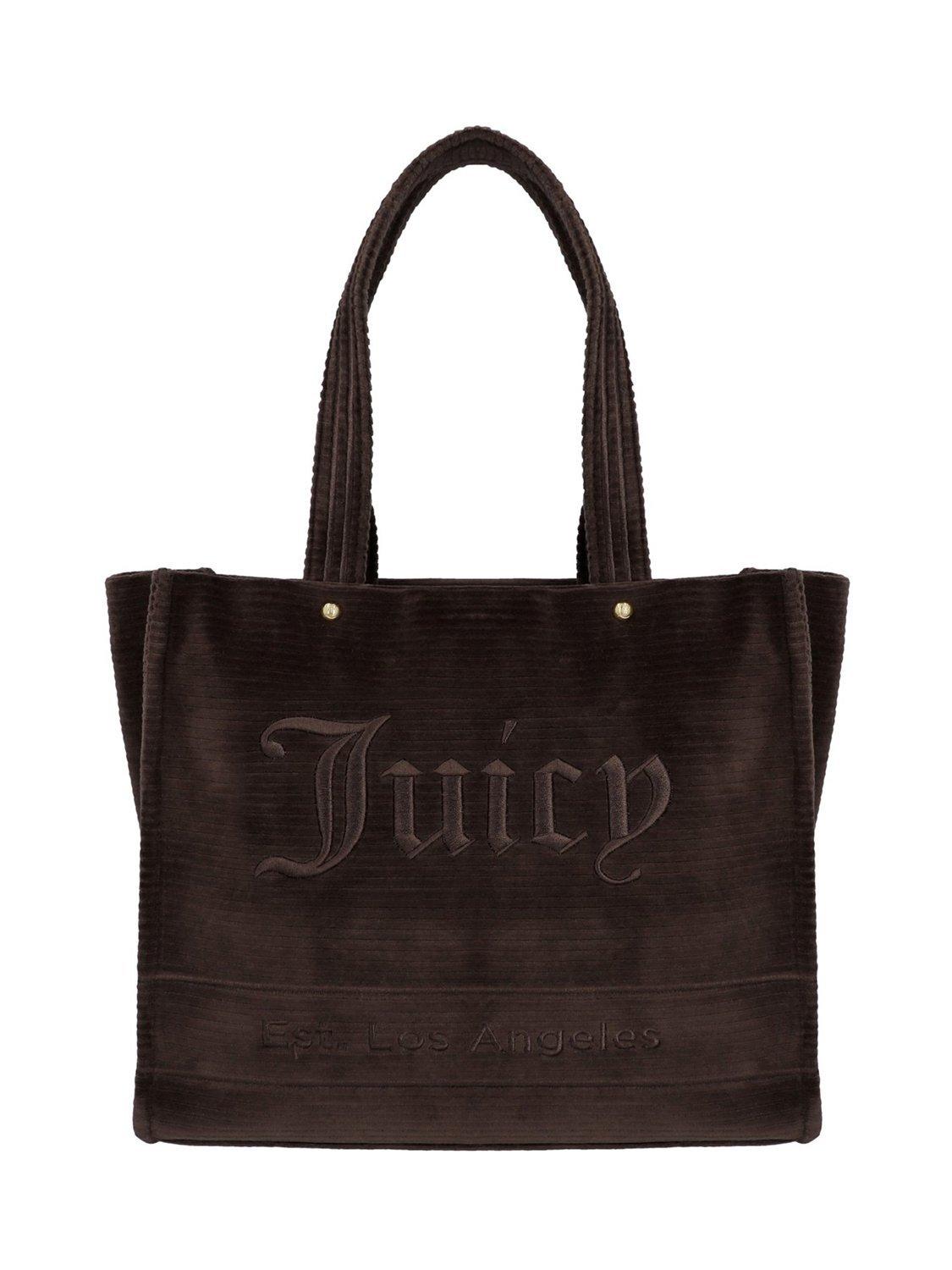 Product image 1 of 4, which shows Juicy Couture Logo Large Shopping Tote Bag, Java