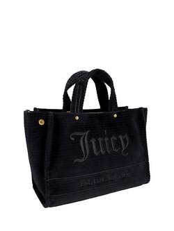 Juicy Couture Logo Medium Shopping Tote Bag, Black - view 2, Black
