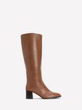 Boden Skye Leather Smart Knee High Boots, Tan