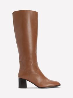 Boden Skye Leather Smart Knee High Boots, Tan, Tan