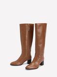 Boden Skye Leather Smart Knee High Boots, Tan