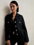 Reiss Jaque Cropped Wool Blazers Jacket