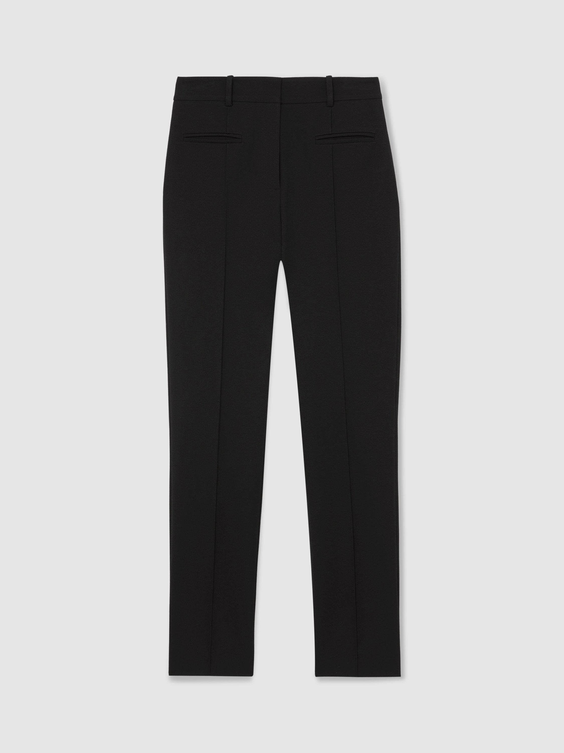 Product image 3 of 5, which shows Reiss Petite Norla Taper Trousers, Black, 6Pt