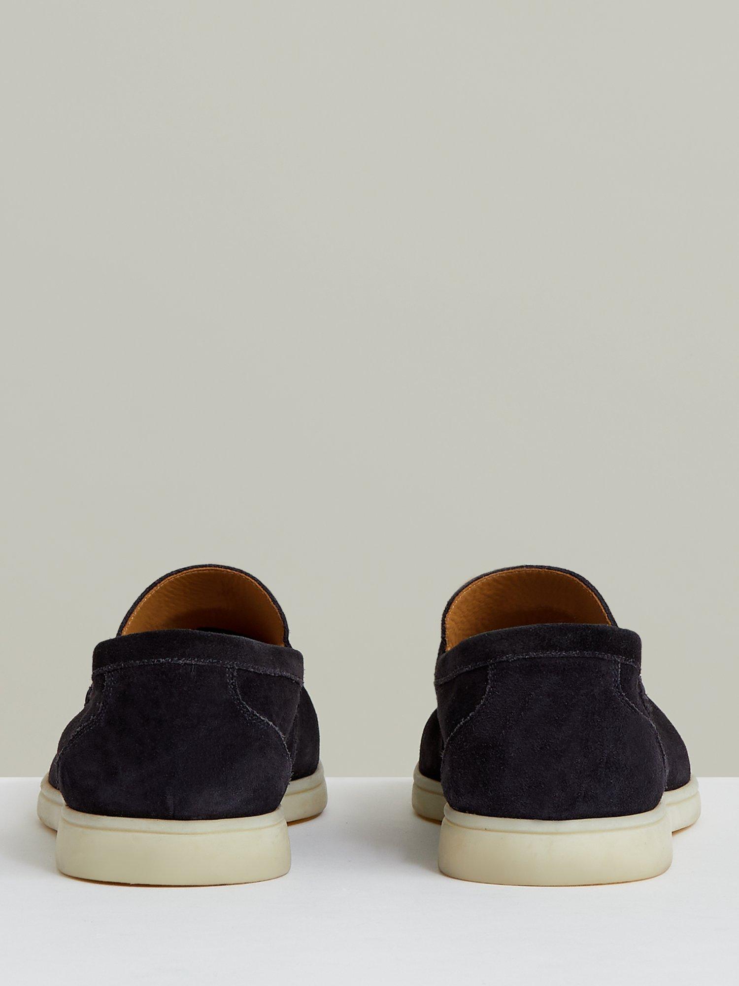 Product image 4 of 5, which shows Reiss Kason Suede Loafers, Navy, 7