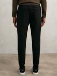 Reiss Premier Interlock Drawstring Joggers, Black