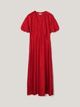 Jigsaw Heavy Satin Bias Cut Dress, Red