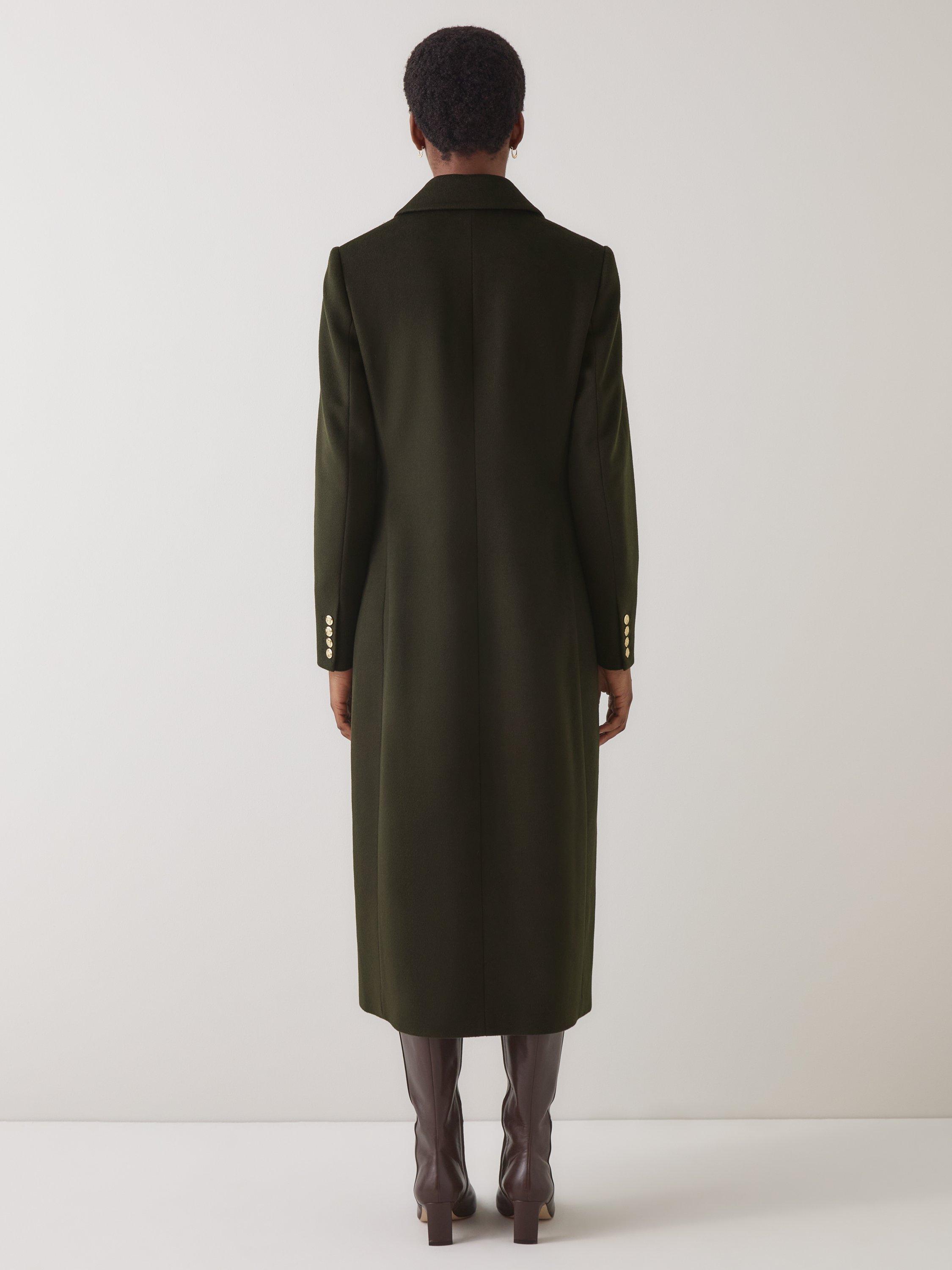 Product image 3 of 4, which shows L.K.Bennett Natalia Pure Wool Coat, Dark Navy, 4