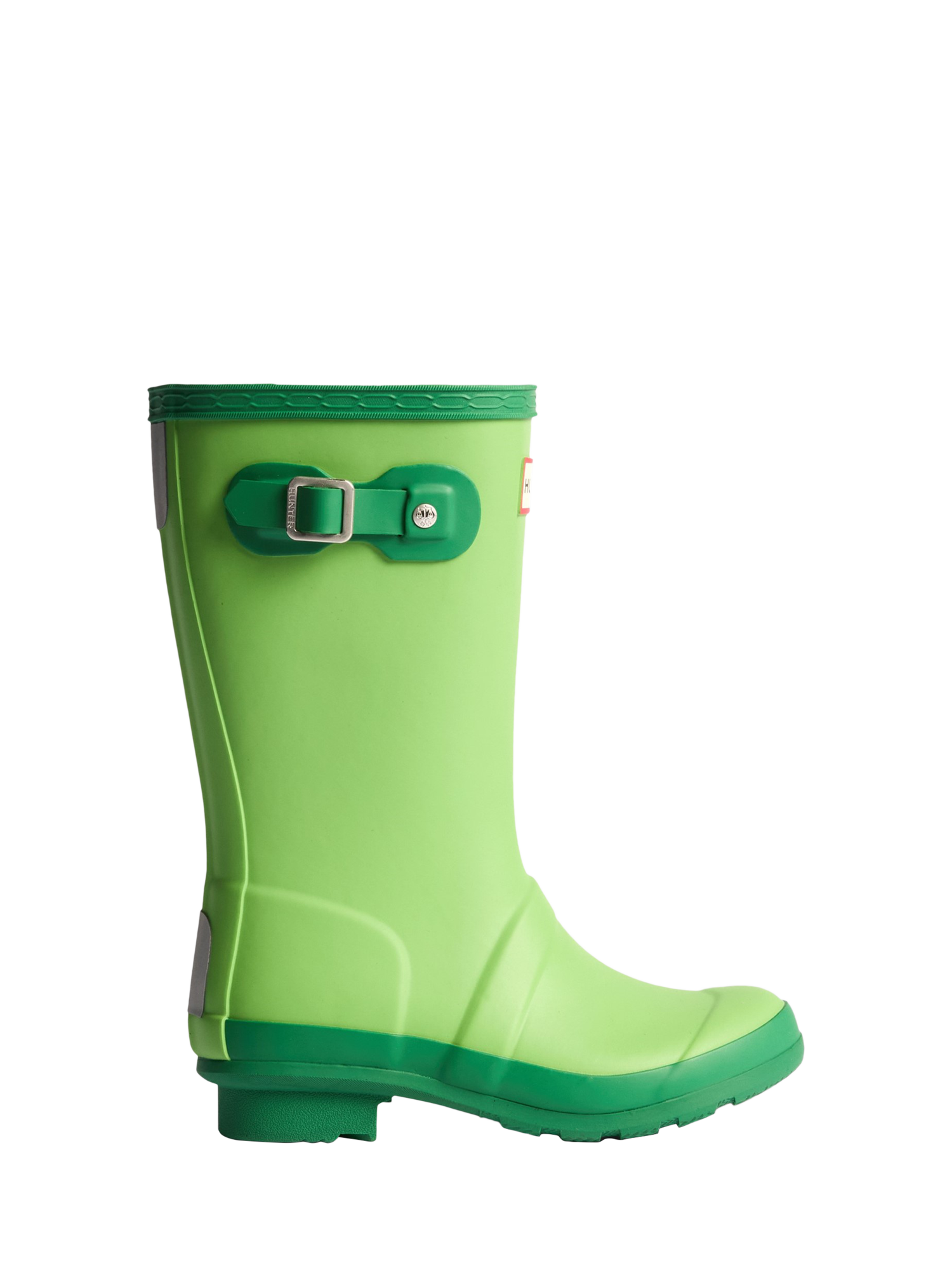Product image 1 of 4, which shows Hunter Kids' Original Wellington Boots, Green, 12 Jnr