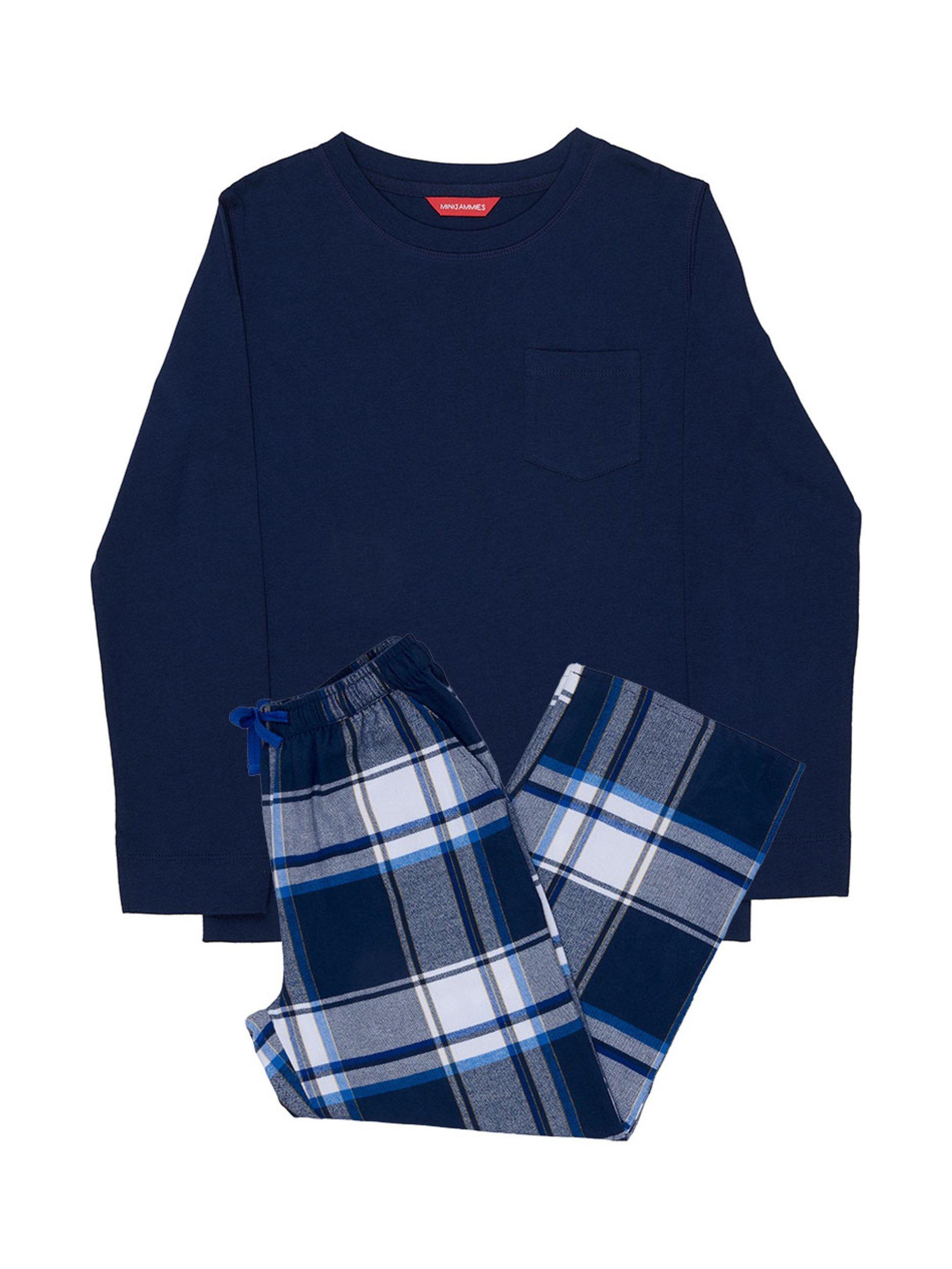 Minijammies Kids' Frosty Jersey Top Brushed Cotton Check