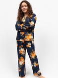 Minijammies Kids' Pumpkin Print Pyjama Set, Navy